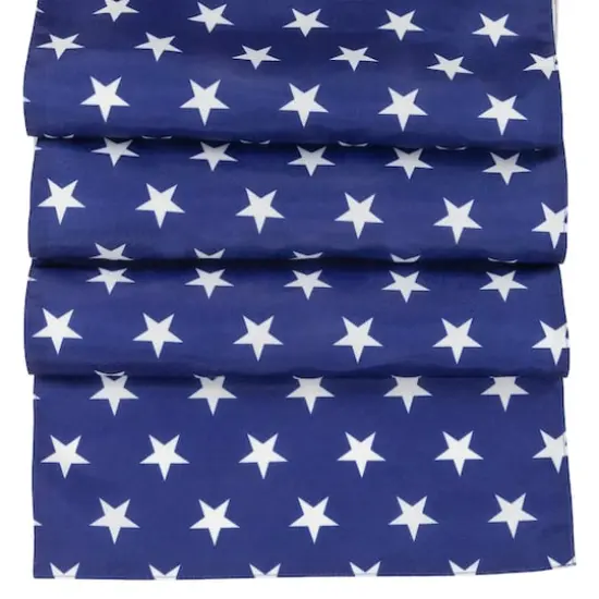 72" Blue & White Stars Patriotic Table Runner {4}