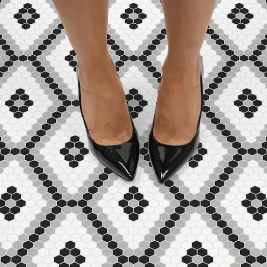 FloorPops Leyton Peel & Stick Floor Tiles {3}