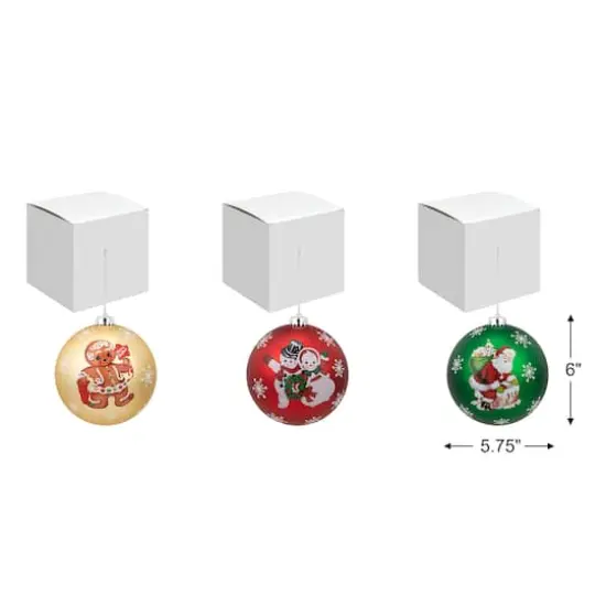 Mr. Christmas 6" Shatterproof Ball Ornaments Set {4}