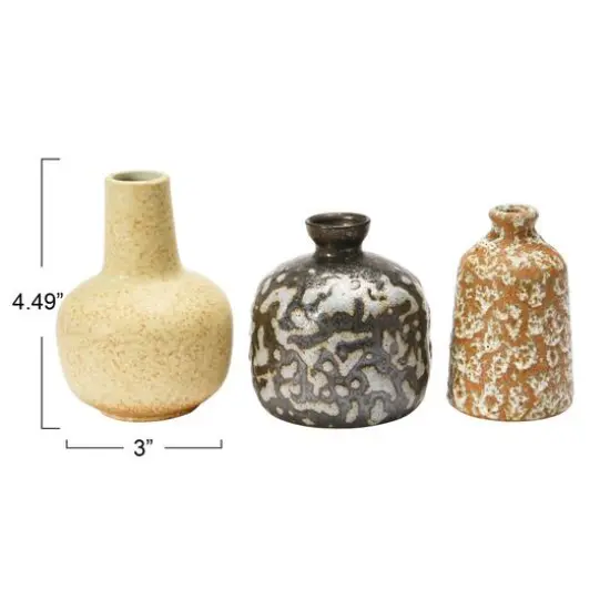 Hello Honey&reg; Reactive Glaze Ceramic Vase Set {5}