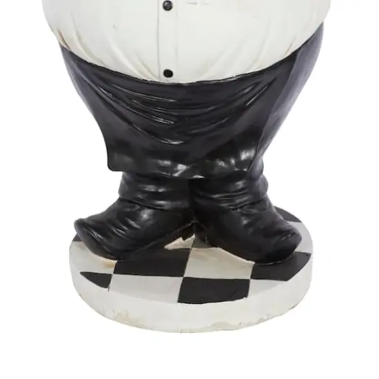 24" White Polystone Traditional Chef Sculpture {8}