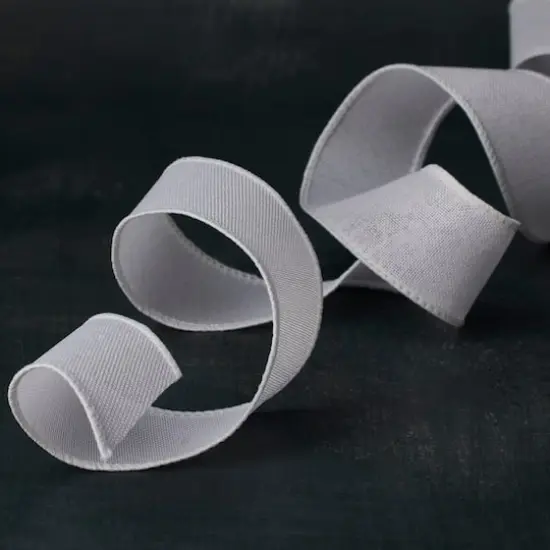 1.5" x 20ft. White Wired Faux Linen Ribbon by Celebrate It&trade; {5}