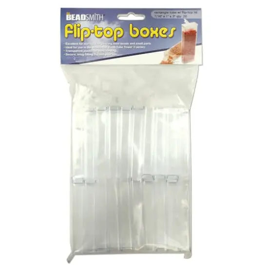The Beadsmith&reg; 3" Flip Top Rectangle Storage Boxes, 20ct. {1}