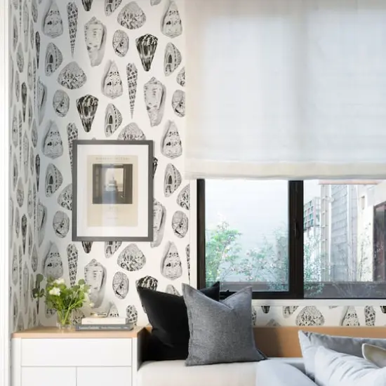 Scalamandre Graphite Coquina Peel & Stick Wallpaper {4}