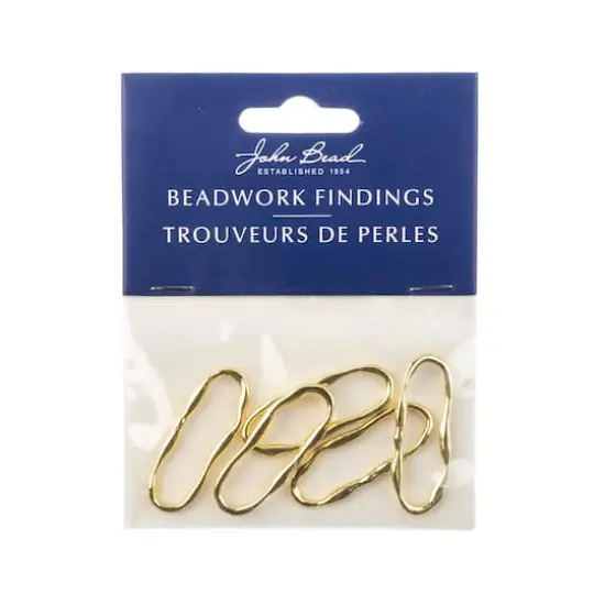 John Bead Beadwork Findings Gold Organic Oval Pendant, 5ct. {4}