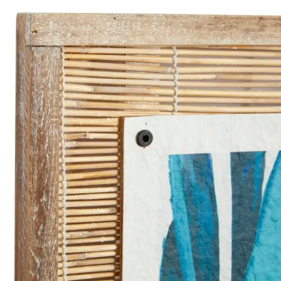 Set of 2 Blue Sea Grass Eclectic Botanical Wall Decor, 29" x 29" {5}