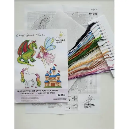 Crafting Spark Magic Heroes Plastic Canvas Counted Cross Stitch Kit {3}