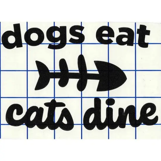 Leisure Arts&reg; Vinyl Dogs Eat, Cats Dine Black Wall Decal {1}