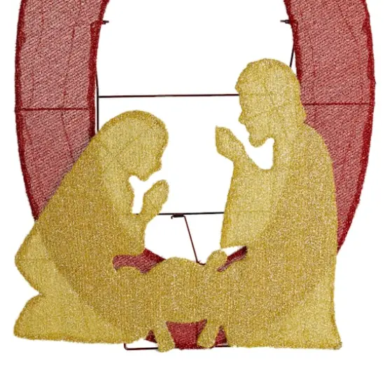 Glitzhome&reg; 80.75"L Lighted Christmas 2D Fabric Nativity HOPE Outdoor Decor Set {7}