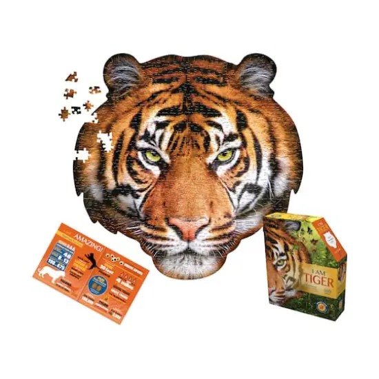 Madd Capp&trade; I Am&trade; Tiger Head-Shaped 550 Piece Jigsaw Puzzle {3}