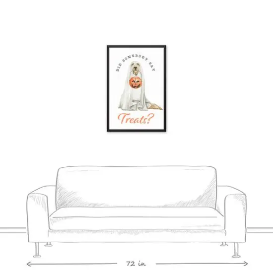 Did Someone Say Treats Black Framed Canvas Wall Art {5}