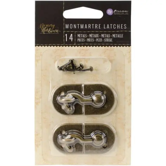 Prima&reg; Memory Hardware Montmartre Metal Latch & Brads Embellishments {1}