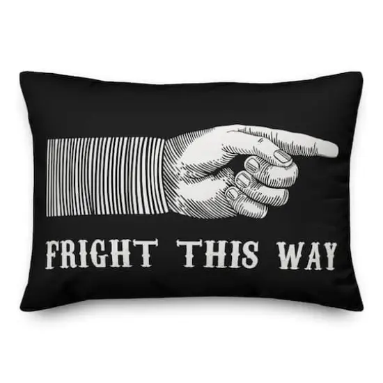 Fright This Way Throw Pillow {1}