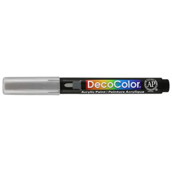 DecoColor&reg; Fine Tip Acrylic Paint Marker Silver {4}