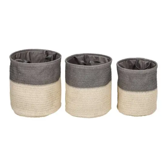 Honey Can Do Gray Flexible Laundry Basket Set {5}