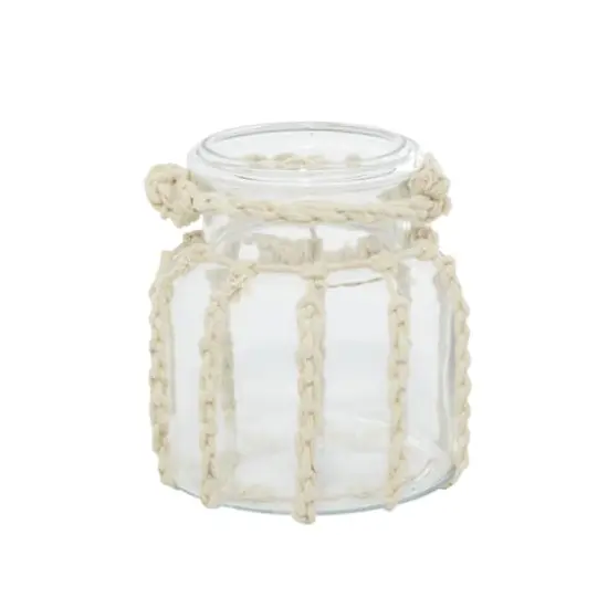 White Glass Coastal Lantern, 6" x 6" x 6" {3}