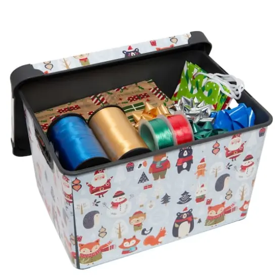 Simplify Woodland Winter Storage Tote Bin {4}