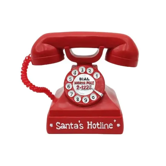 6.5" Red Santa's Hotline Phone Tabletop D&eacute;cor by Ashland&reg; {1}