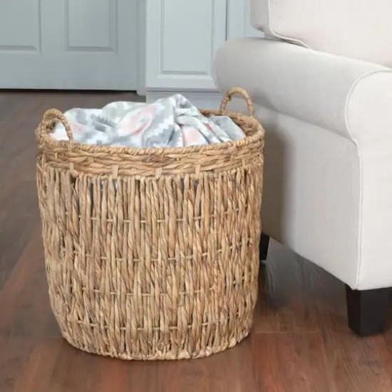 Household Essentials Tall Hyacinth Wicker Floor Basket {3}