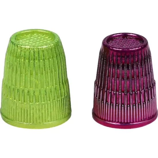 SINGER&reg; Metallic Small & Medium Slip-Stop Thimble Set {3}