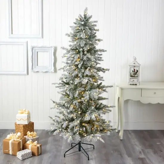 6.5ft. Pre-Lit Nova Scotia Spruce Artificial Christmas Tree, Warm White LED Lights {3}
