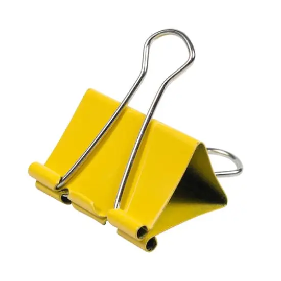 JAM Paper 1.5" Binder Clips, 12ct. Yellow {6}