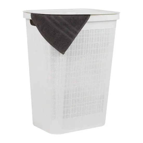 Mind Reader 18" x 24" Slim Laundry Hamper White {1}