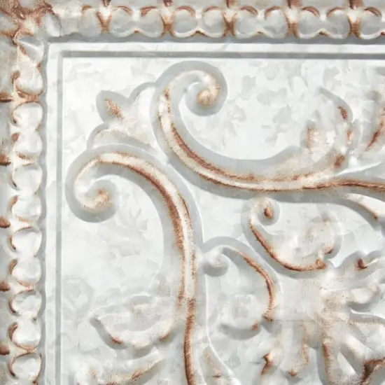 36" Gray Metal Rustic Floral Wall D&eacute;cor {5}