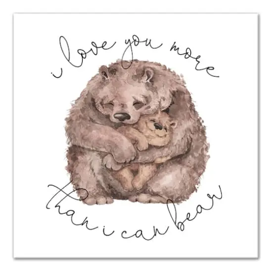 Bear Love Canvas Wall Art {1}