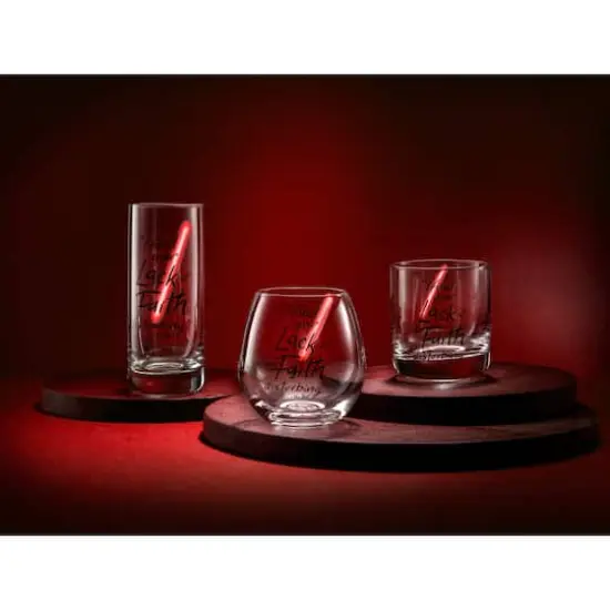 JoyJolt® Star Wars™ 15.oz. New Hope Darth Vader Red Lightsaber Stemless Drinking Glass, 2ct. {7}