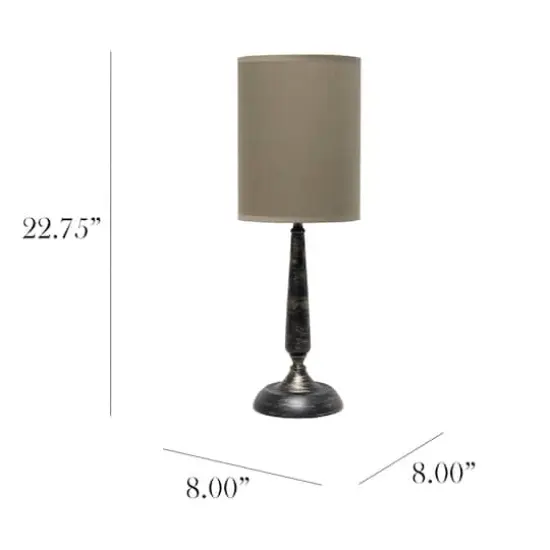 Simple Designs 23" Traditional Candlestick Table Lamp Oil Rubbed Bronze {4}