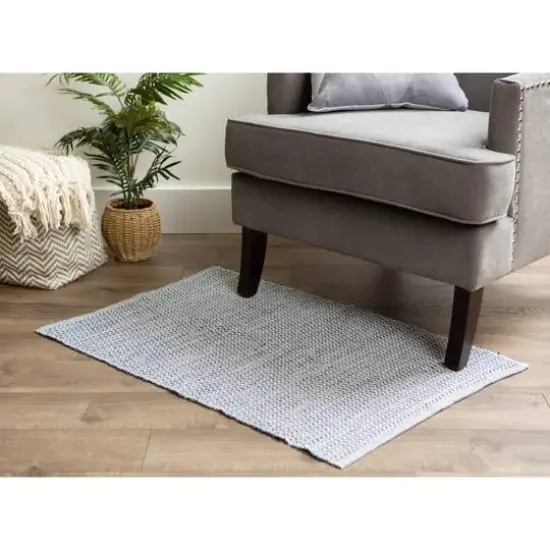 DII&reg; French Blue Diamond Recycled Yarn Rug, 2ft. x 3ft. {6}