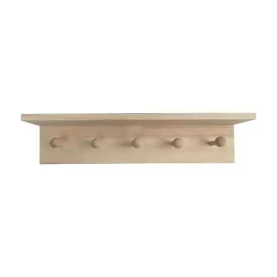 15.5" Pinewood Peg Shelf by Make Market&reg; {1}
