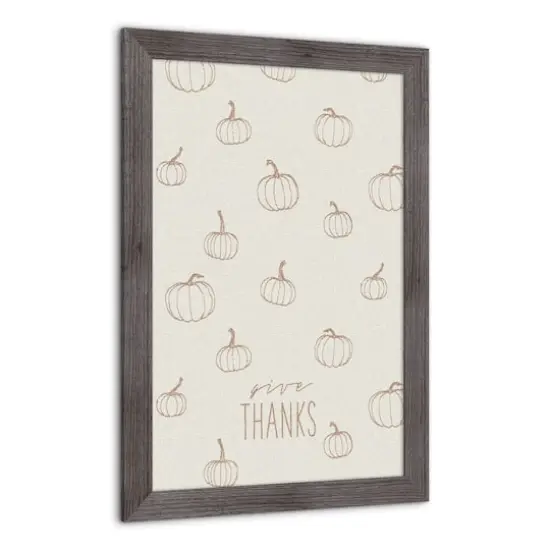 Dusty Rose Pumpkin Give Thanks Print in Western Gray Frame {3}