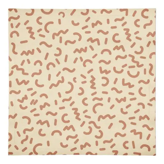 Funky Squiggles 10" x 10"Cotton Twill Napkin {1}