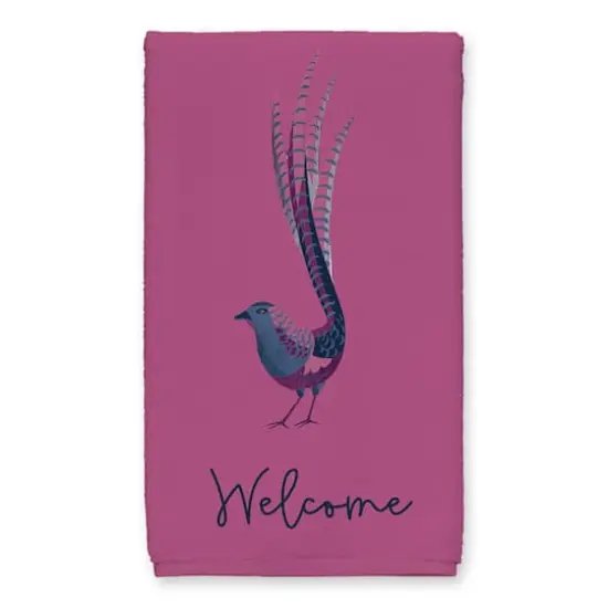 Welcome Peacock Tea Towel - Set of 2 {3}