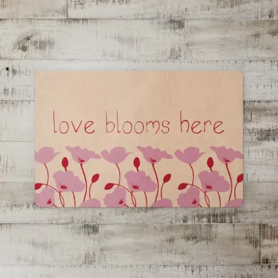 Love Blooms Here Floor Mat {3}