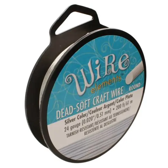 The Beadsmith&reg; Wire Elements&trade; 24 Gauge Tarnish Resistant Soft Temper Wire, 200ft. Silver {1}
