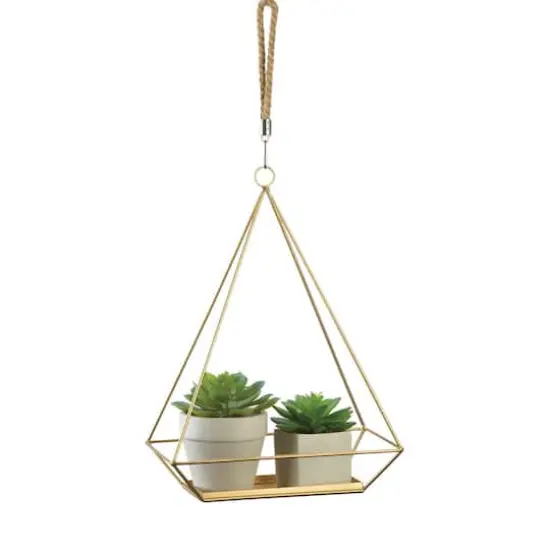 15" Hanging Plant Holder with Rectangle Base {5}