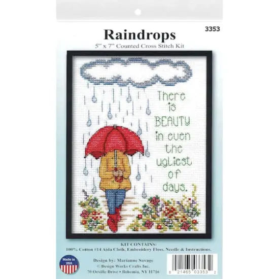 Design Works&trade; Raindrops Cross Stitch Kit {1}