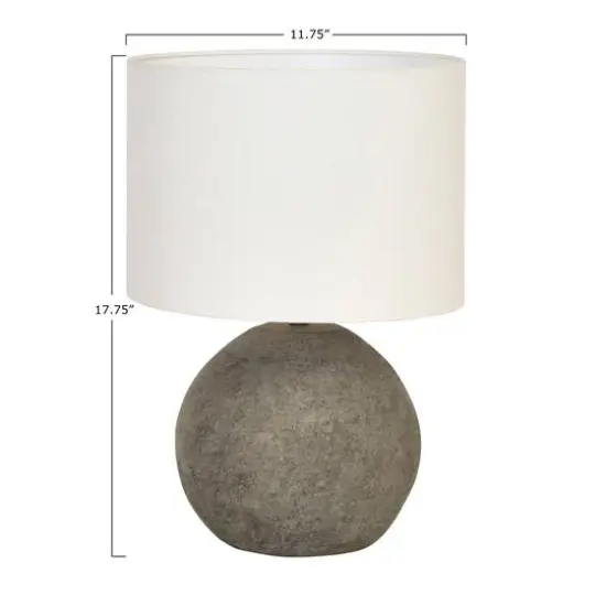 Hello Honey&reg; 18" Distressed Finish Terracotta Table Lamp with Canvas Shade {7}