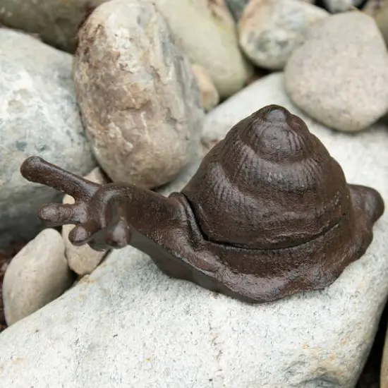 6" Garden Snail Secret Key Holder {7}