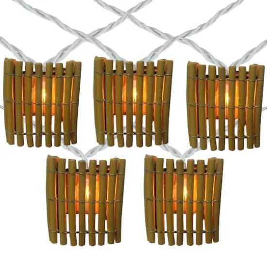 10ct. Tropical Bamboo Outdoor Patio String Lights {1}