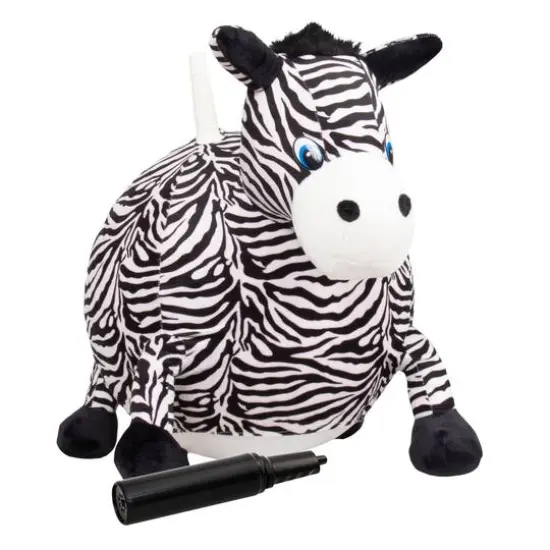 Hedstrom 18" Zebra Plush Hopper Ball With Pump {1}