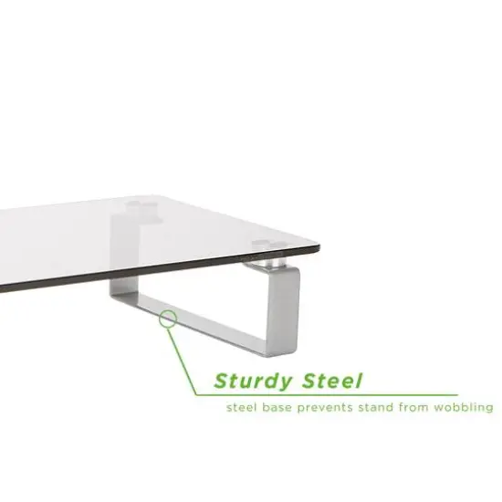Mind Reader Clear Glass Desktop Monitor Stand {8}