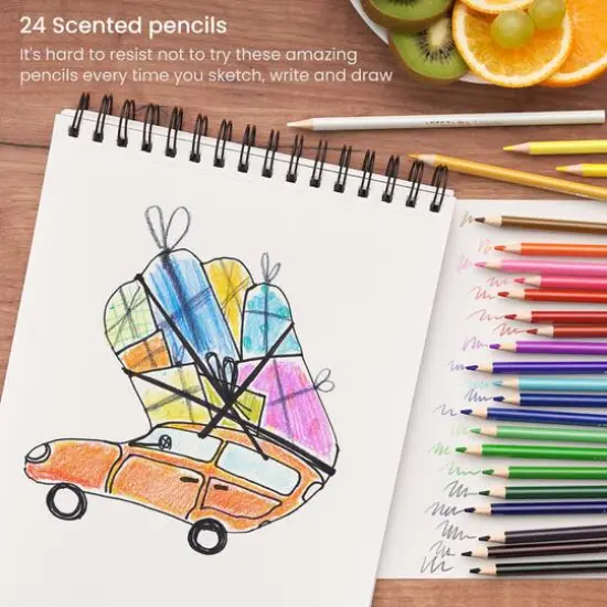 Arteza&reg; Kids Colored Triangular Pencils, Scented, Set of 24 pcs {8}