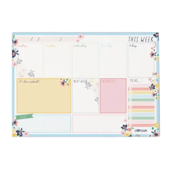 Carpe Diem Ditzy Floral Weekly Planner Pads, 6ct. {1}