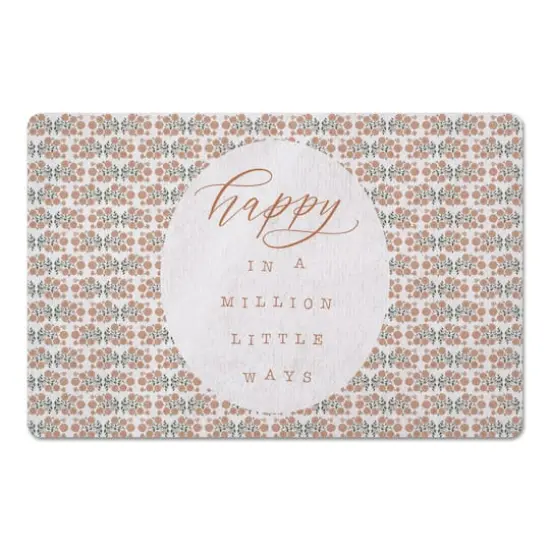 Happy in a Million Little Ways Floor Mat, 18" x 27" {1}