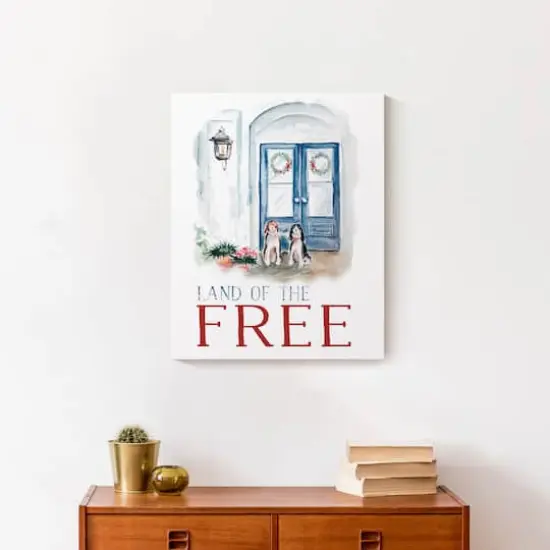 Dogs On A Porch Canvas Wall Art {5}