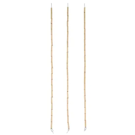 Gold Metal Bugle Beads, 6mm by Bead Landing&trade; {4}